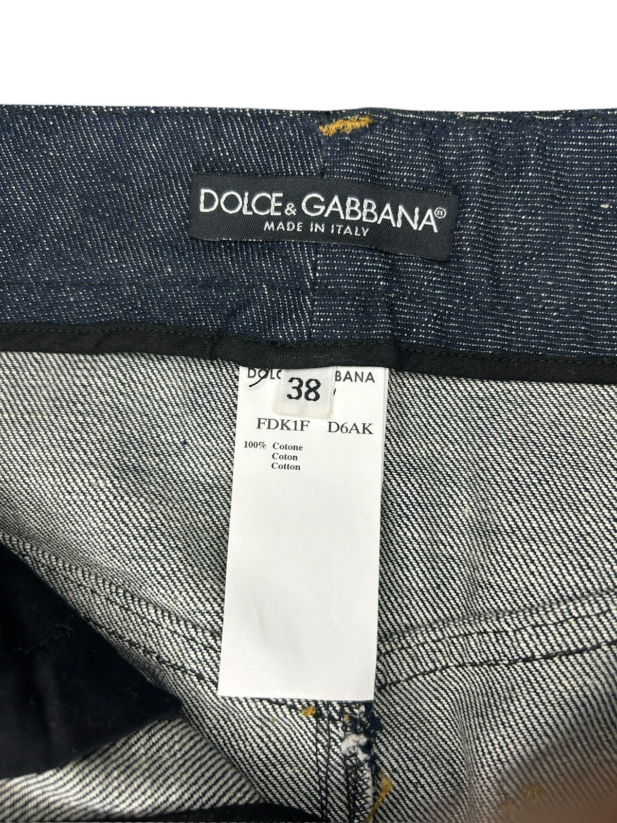 Dolce & Gabbana 00s Raw Denim Skirt Size 26" / US 2 / IT 38 - 4 Thumbnail