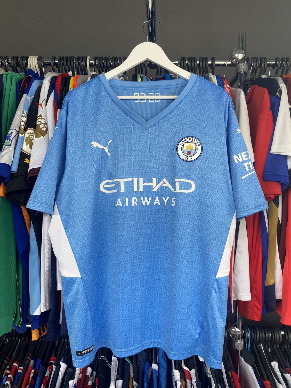 Puma 2021/22 PUMA MANCHESTER CITY SOCCER FOOTBALL JERSEY SHIRT Size US XXL / EU 58 / 5 - 1 Thumbnail