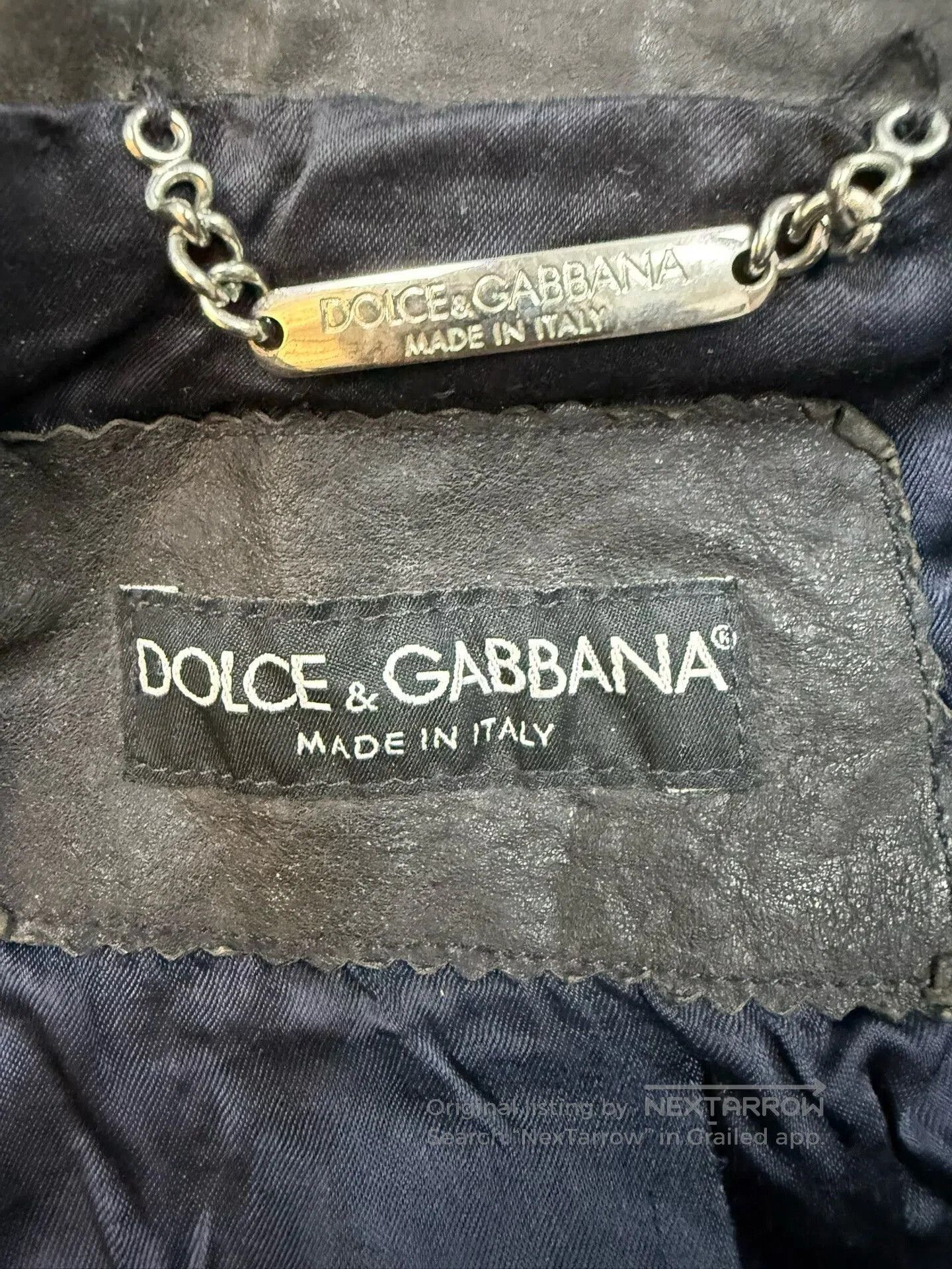 Dolce & Gabbana Dolce&Gabbana Men's Leather Motorcycle Jacket. Size US L / EU 52-54 / 3 - 4 Thumbnail