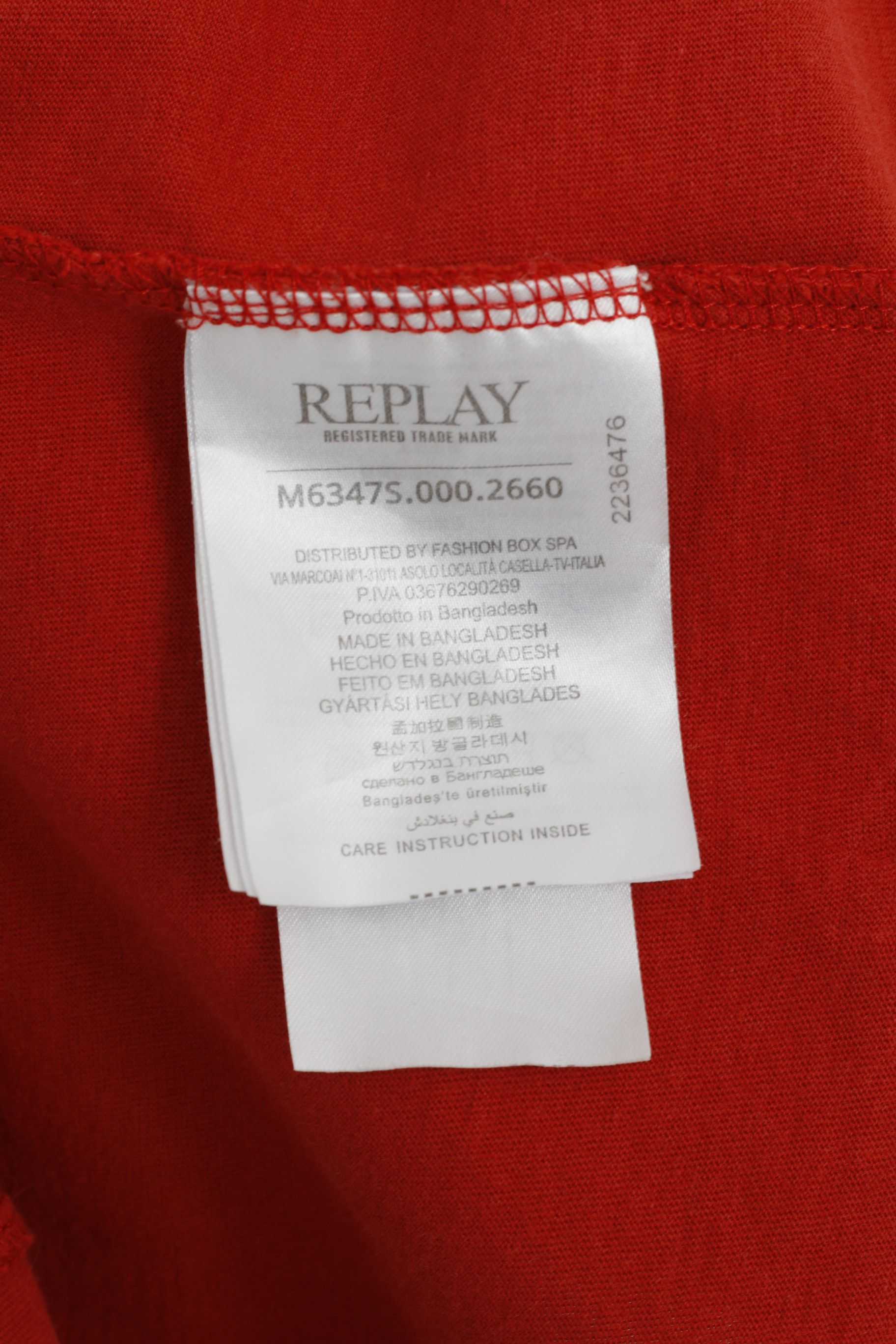 Replay Replay Men M Shirt Orange Graphic Cotton Crew Neck 6399 Size US M / EU 48-50 / 2 - 4 Thumbnail
