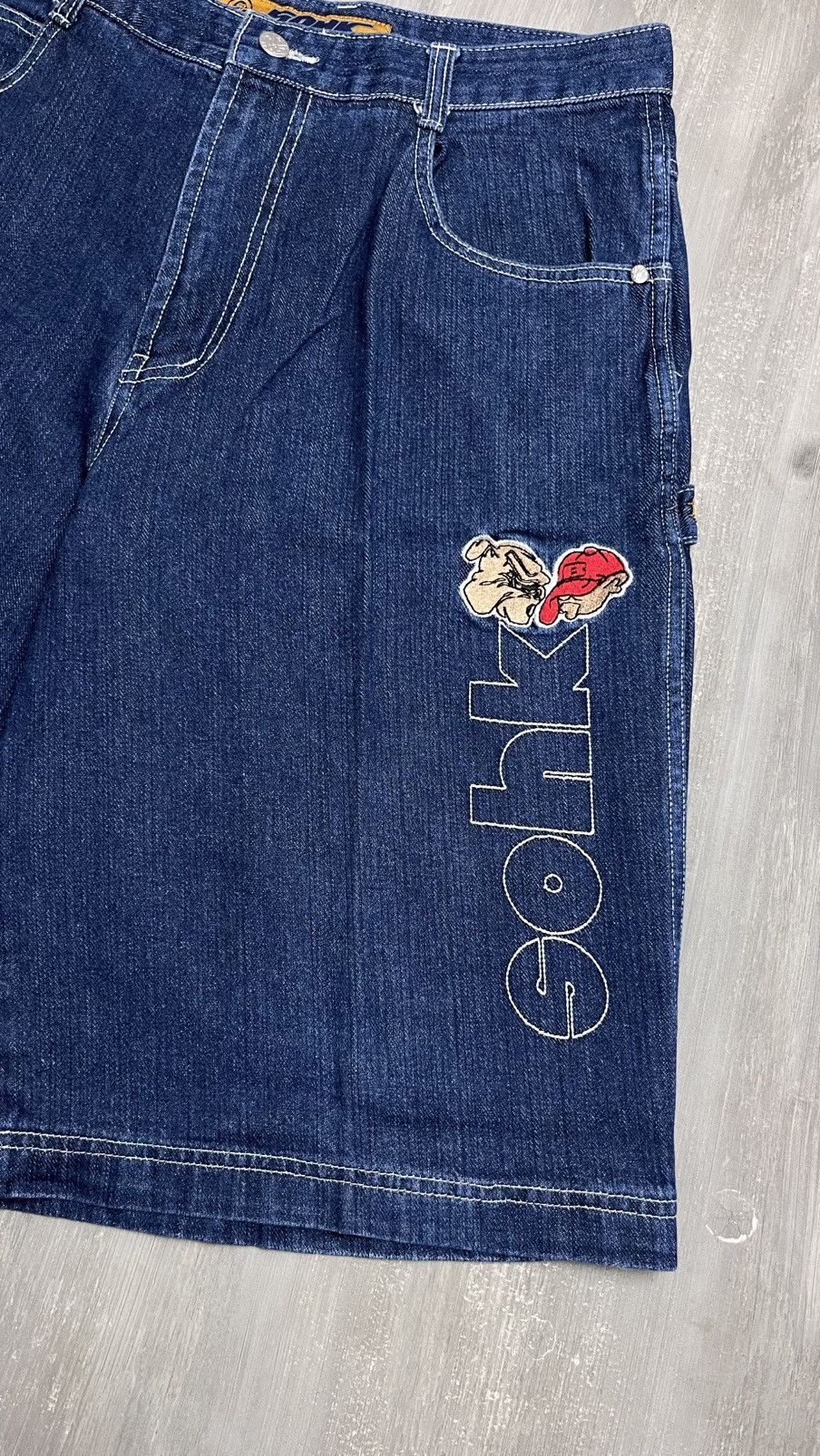 JNCO Y2k School of hard knocks Jorts Size US 32 / EU 48 - 3 Thumbnail