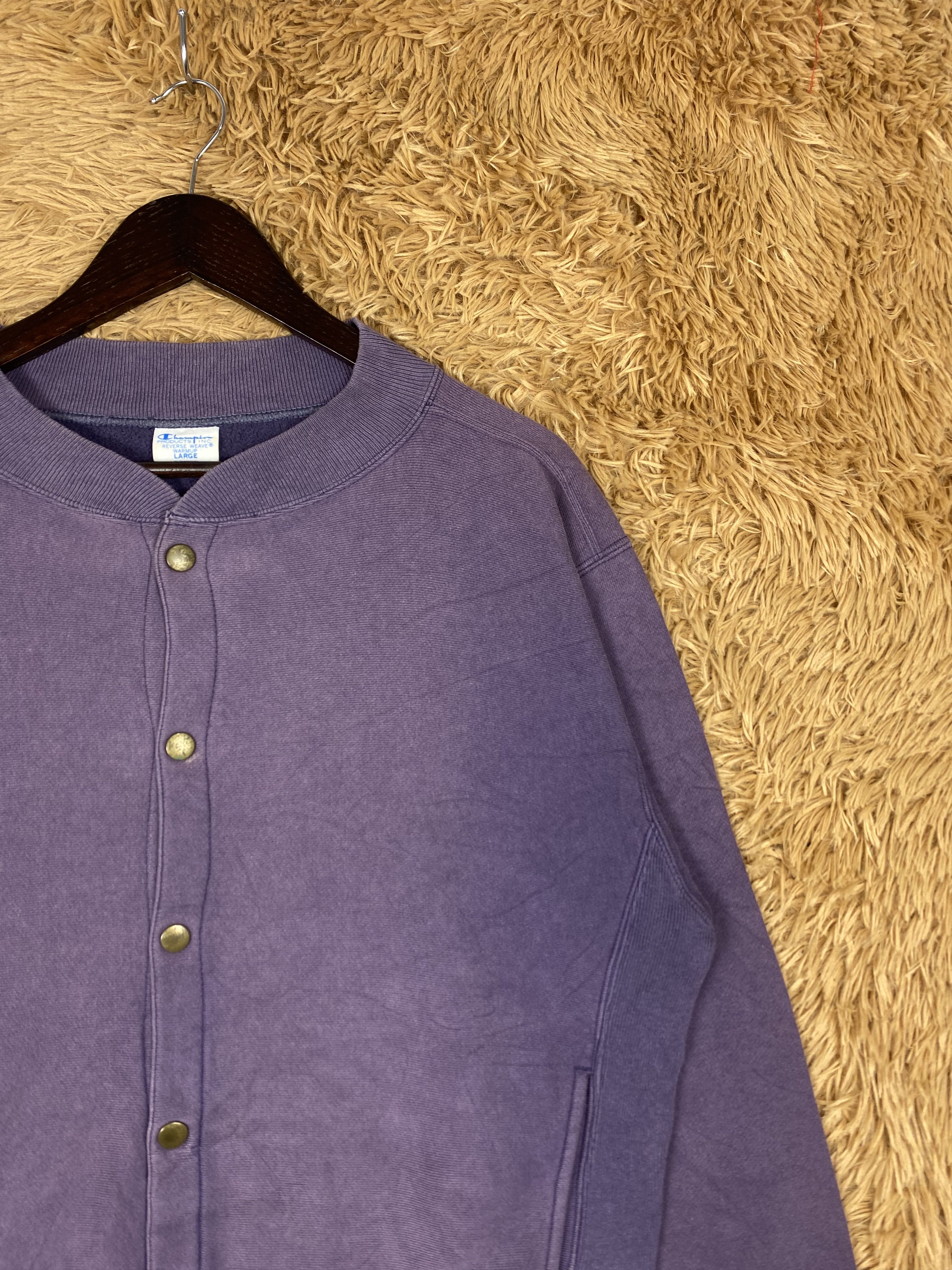 Champion Vintage Champion Button Up Faded Sweatshirts DJ0597 Size US L / EU 52-54 / 3 - 3 Thumbnail