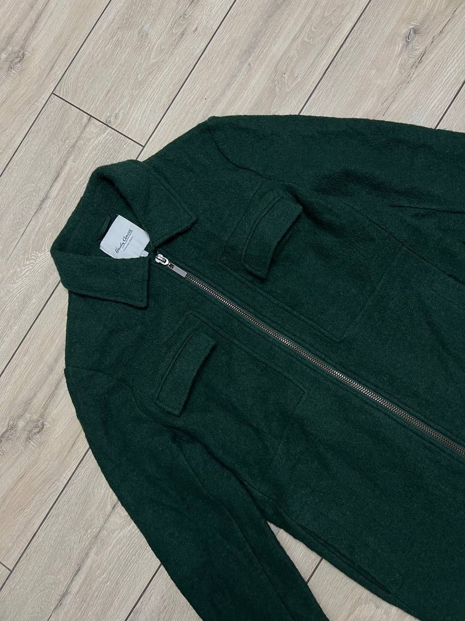 Hardy Amies Hardy Amies Boiled Wool Shirt Jacket Long Sleeve Full Zip Size US L / EU 52-54 / 3 - 3 Thumbnail