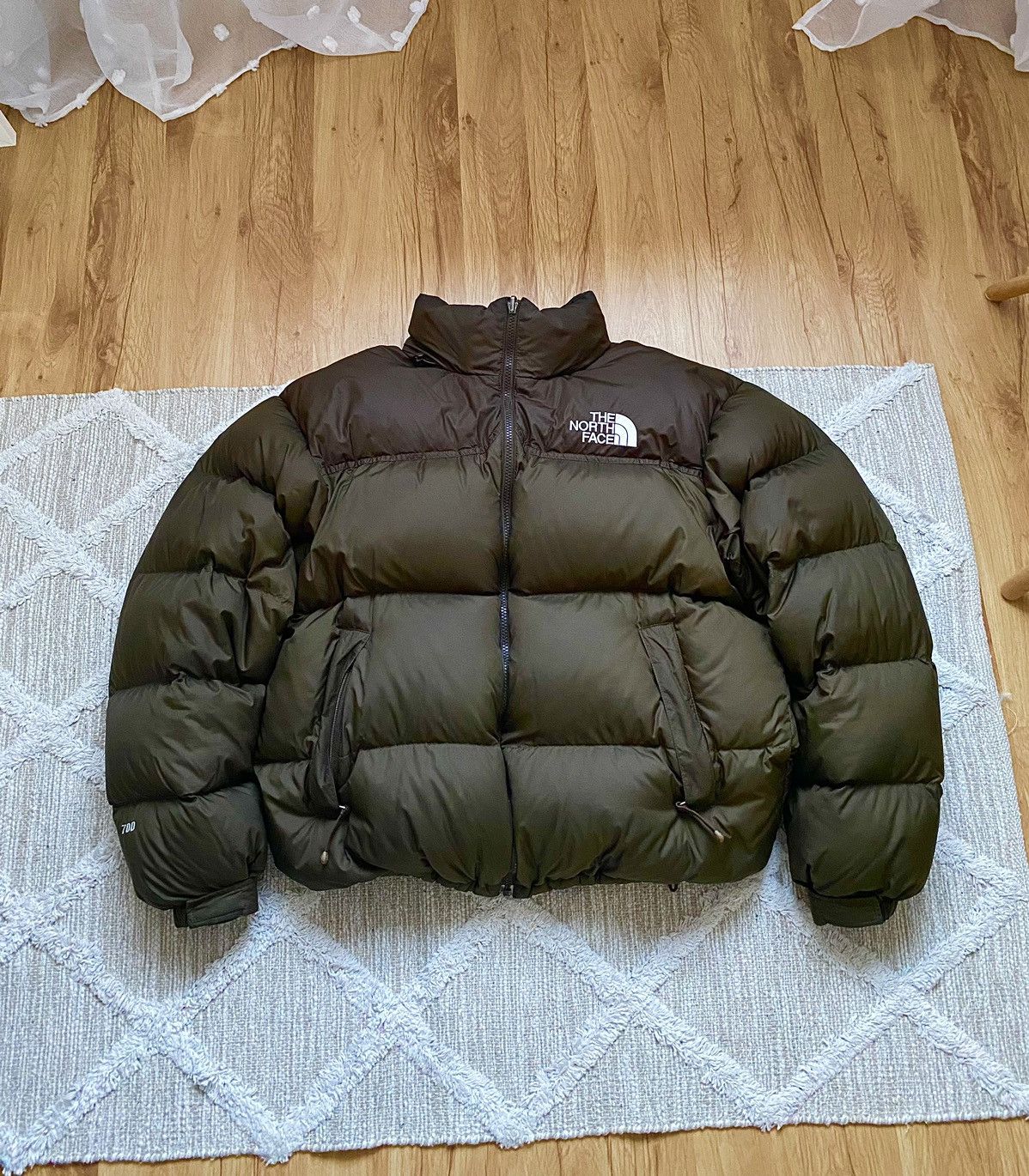 image of The North Face Nuptse Vintage Khaki 00S Puffer Jacket, Men's (Size Large)