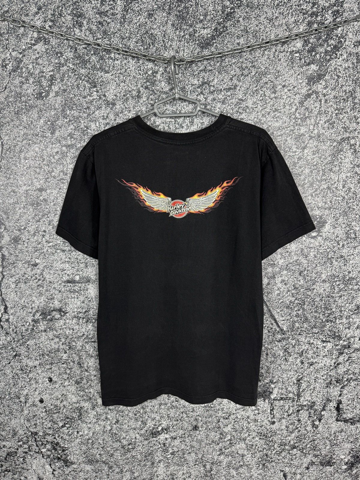 Harley Davidson Vintage Harley-Davidson Santa Maria T-Shirt Flame Skull Sz L Size US L / EU 52-54 / 3 - 10 Thumbnail
