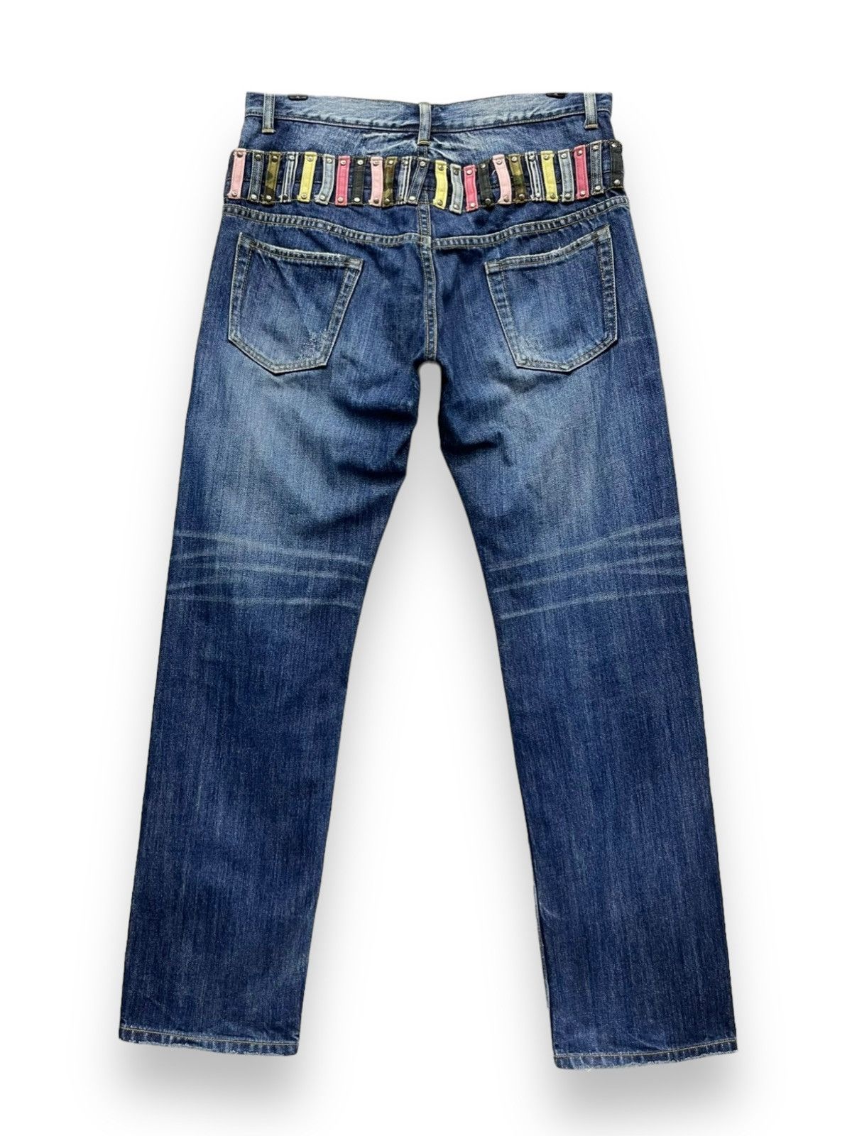 JACKROSE Vtg JACK ROSE Double Waist Distressed Ripped Slim Fit Jeans Size US 31 - 3 Thumbnail