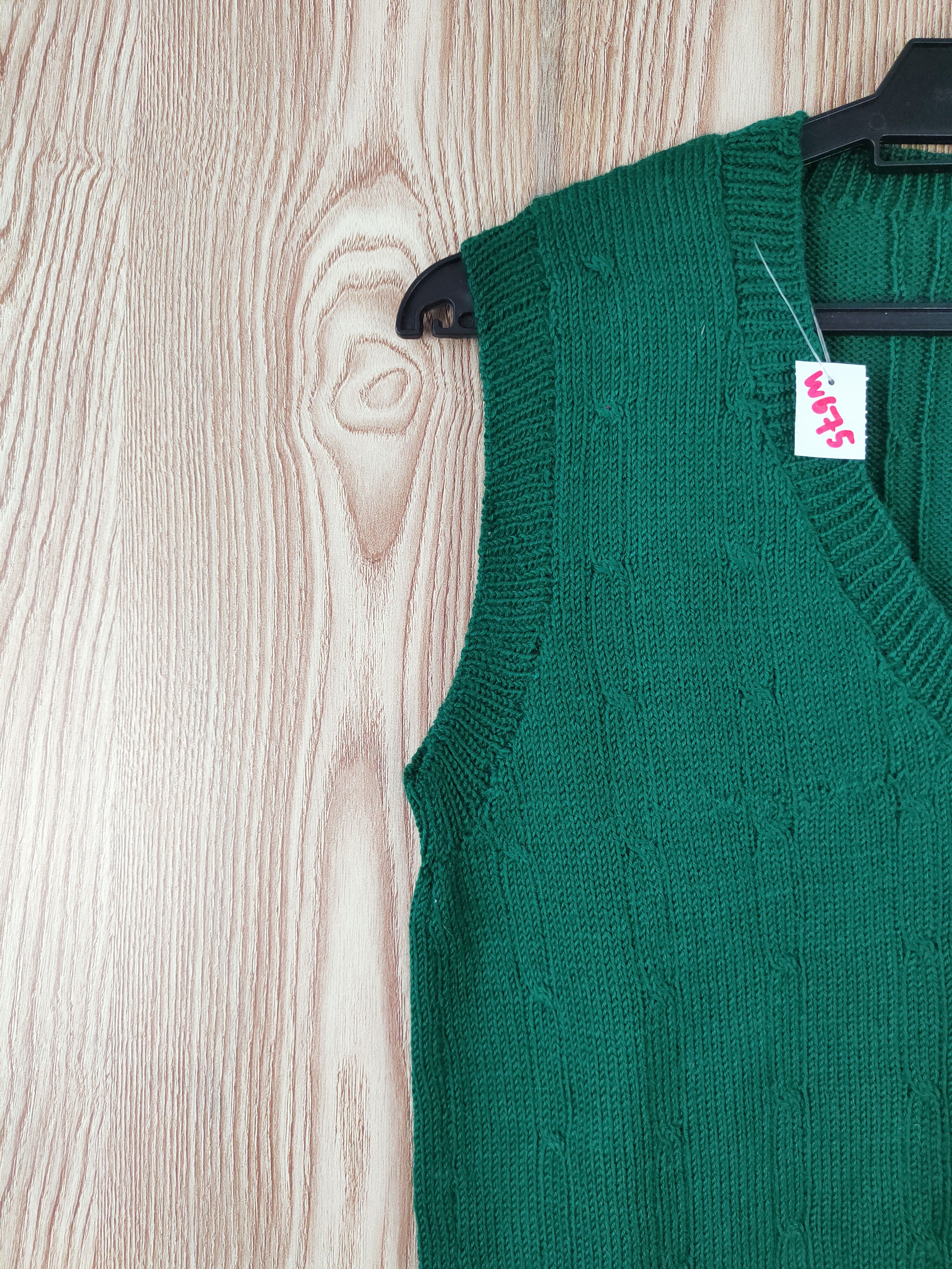 Homespun Knitwear × Japanese Brand × Vintage Japanese Brand Green Knitwear Vests #W675 Size XS / US 0-2 / IT 36-38 - 4 Thumbnail