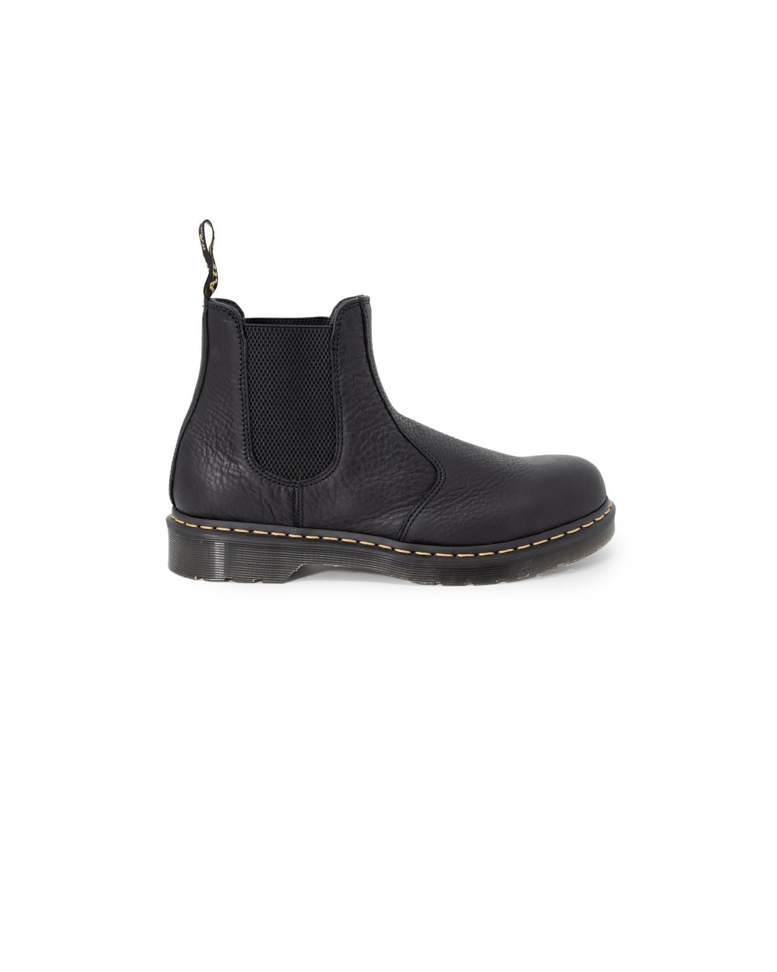 image of Dr Martens Leather Slip-On Ankle Boots With Synthetic Sole in Black, Men's (Size 11)
