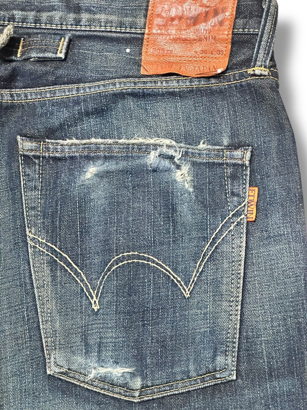 Edwin Edwin 505Z Vtg Selvage Denim Japan Jeans Straight and Faded Size US 32 / EU 48 - 10 Thumbnail
