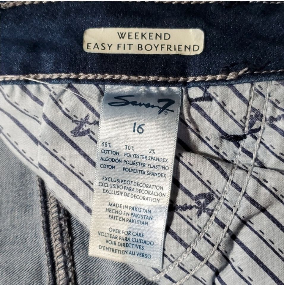 Seven 7 Seven7 Size 16 Jeans Weekend Boyfriend Fit Ankle Cuff Size 38" / US 16 / IT 52 - 9 Thumbnail