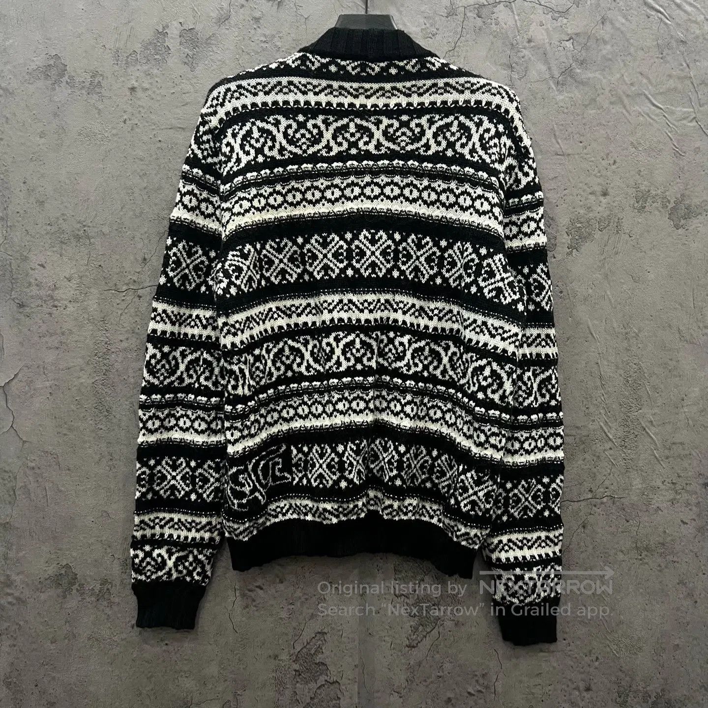 Versace Versace Black and White Knit Cardigan Sweater| Size US M / EU 48-50 / 2 - 6 Thumbnail