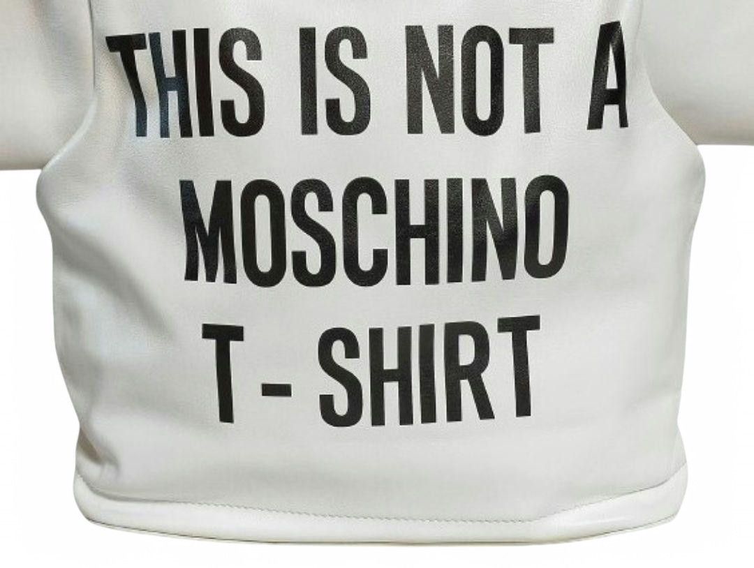 Moschino Moschino - T-Shirt Motif Leather Handbag Archive Ultra Rare Size ONE SIZE - 3 Thumbnail