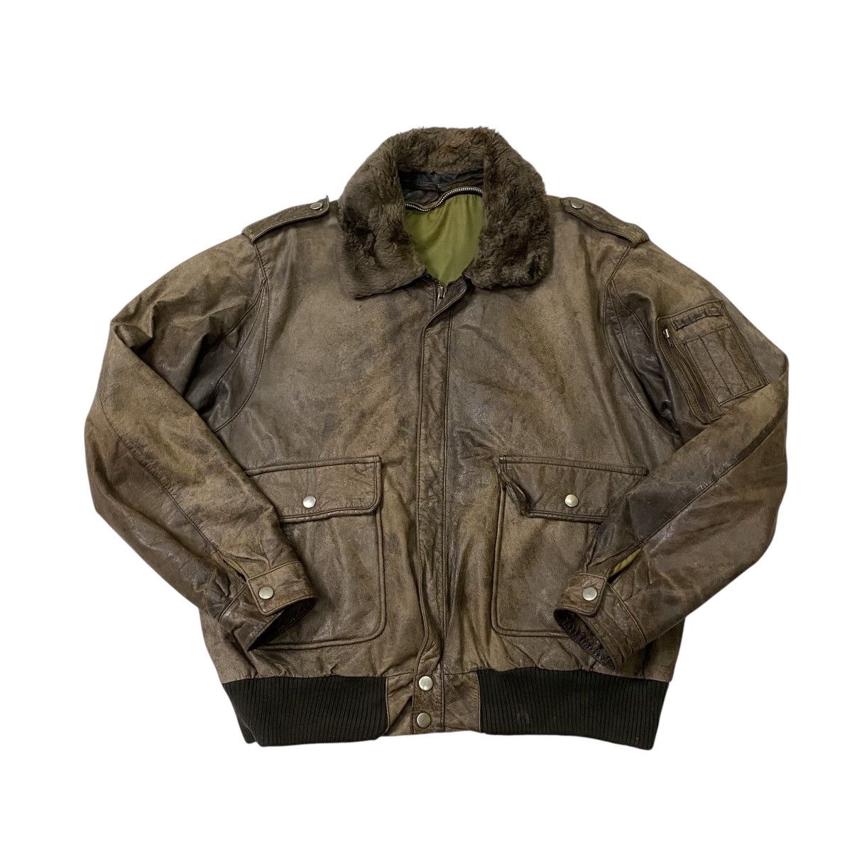 Japanese Brand × Vintage Vintage G-1 Patina leather jacket Size US M / EU 48-50 / 2 - 6 Thumbnail