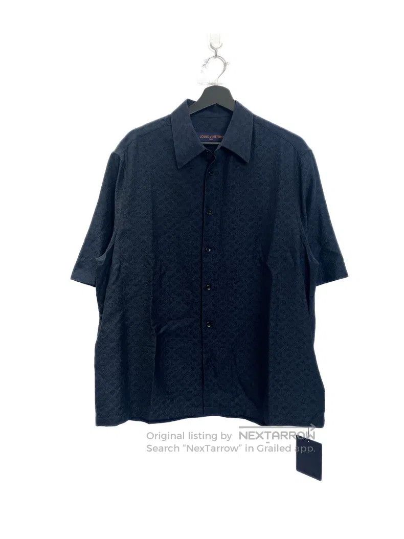 Louis Vuitton Louis Vuitton Dark blue dark grain full print short sleeve Size US M / EU 48-50 / 2 - 1 Thumbnail