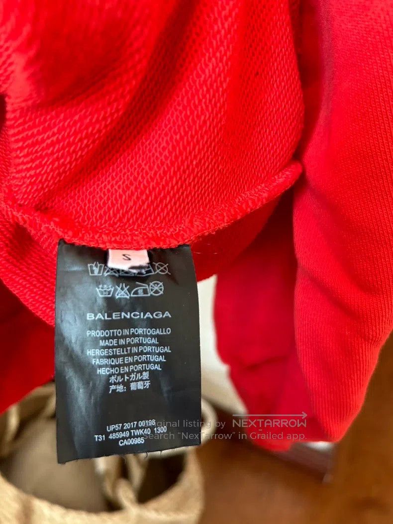 Balenciaga Balenciaga Coke Wave Red Hoodie Sweatshirt Size US S / EU 44-46 / 1 - 4 Thumbnail