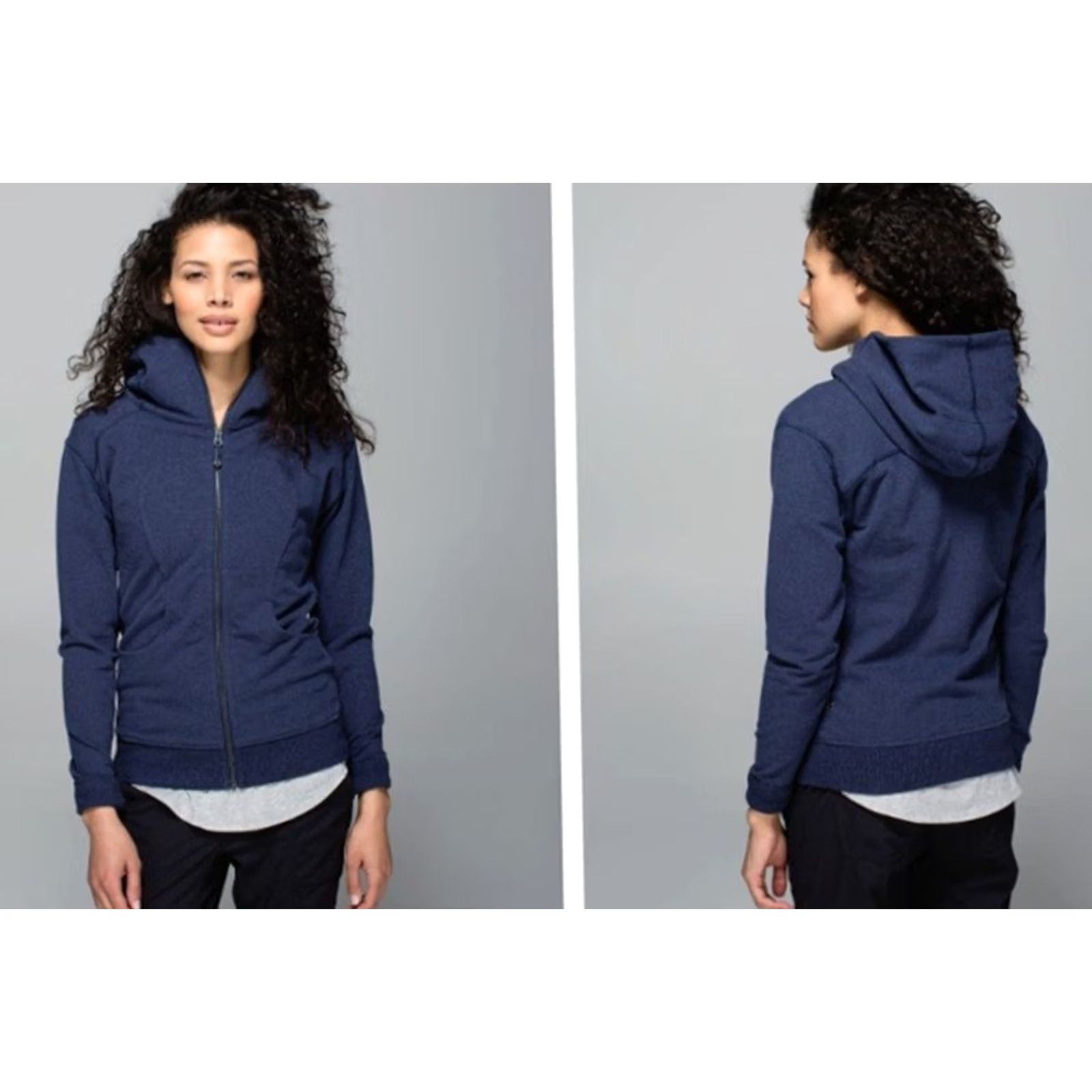 Lululemon Lululemon Women's On The Daily Hoodie Full Zip Heathered Deep Navy Sz 8 Size M / US 6-8 / IT 42-44 - 8 Thumbnail