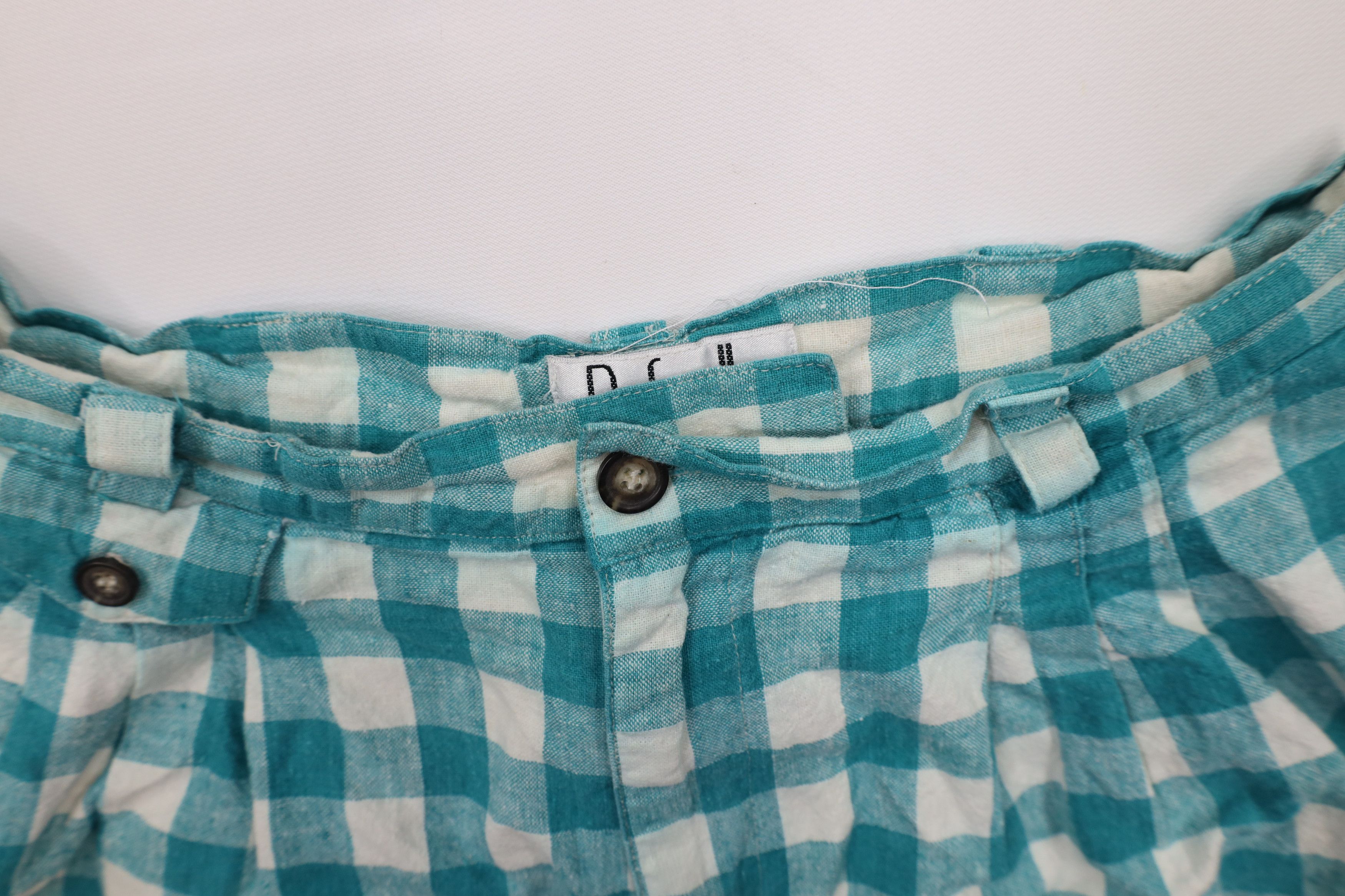 Vintage Vintage 90s Streetwear Pleated Cuffed Bermuda Shorts Plaid Size 32" / US 10 / IT 46 - 7 Thumbnail
