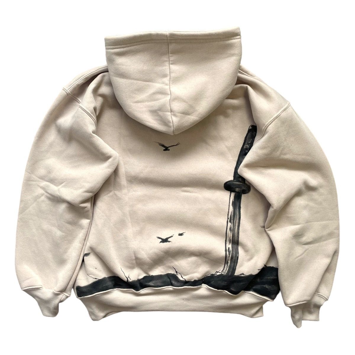 Anime VAGABOND MUSASHI MIYAMOTO CUSTOM HAND PAINTED HOODIE Size US L / EU 52-54 / 3 - 7 Thumbnail