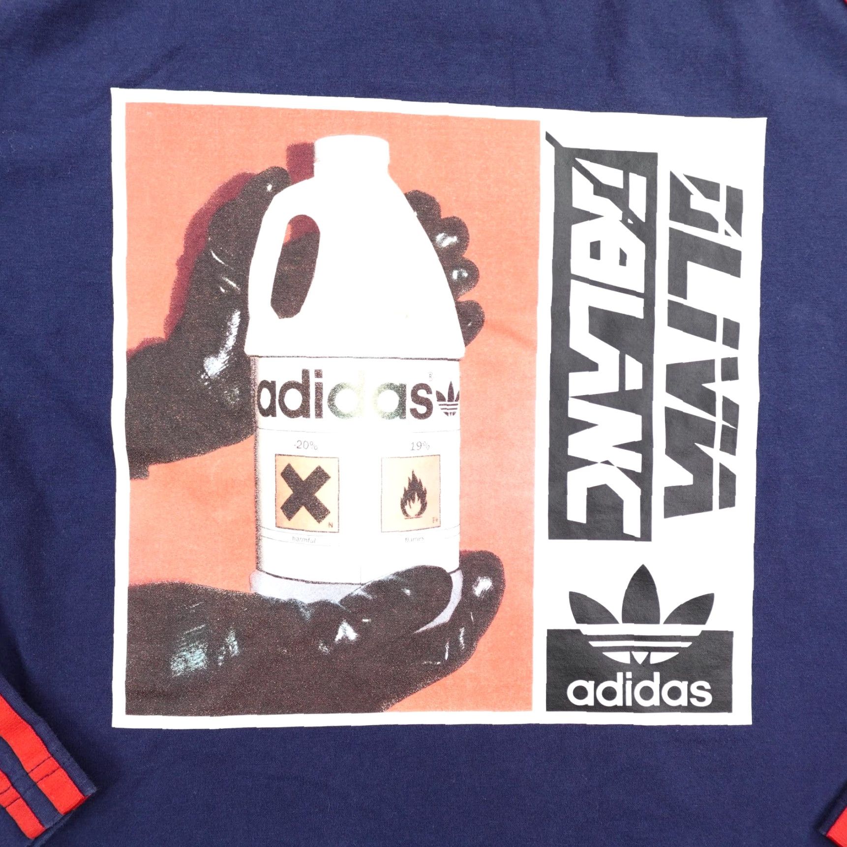 Adidas ADIDAS Shirt Womens Large Blue Red Mock Neck 1/4 Zip Track Top Long Sleeve Striped Raglan Outdoor Sports T-Shirt Size L / US 10 / IT 46 - 6 Thumbnail