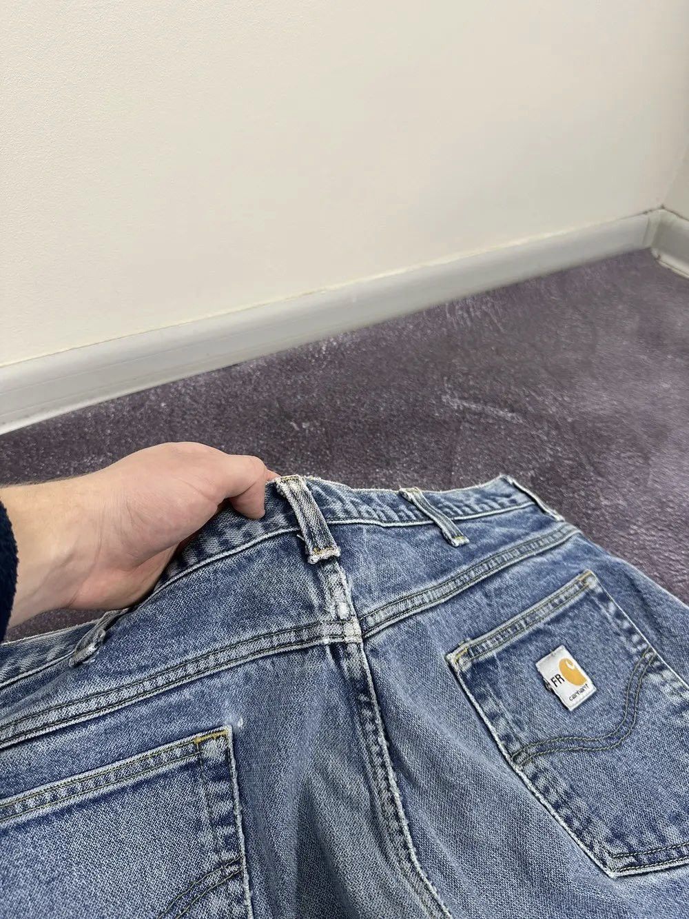 Carhartt Vintage Carhartt Flame Resistant USA Opium Faded Work Jeans Size US 38 / EU 54 - 10 Thumbnail