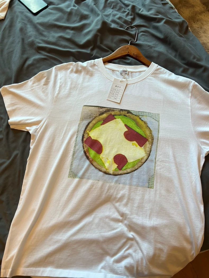 Loewe LOEWE Pasta printed cotton knit round neck short sleeve T- Size US XL / EU 56 / 4 - 2 Thumbnail