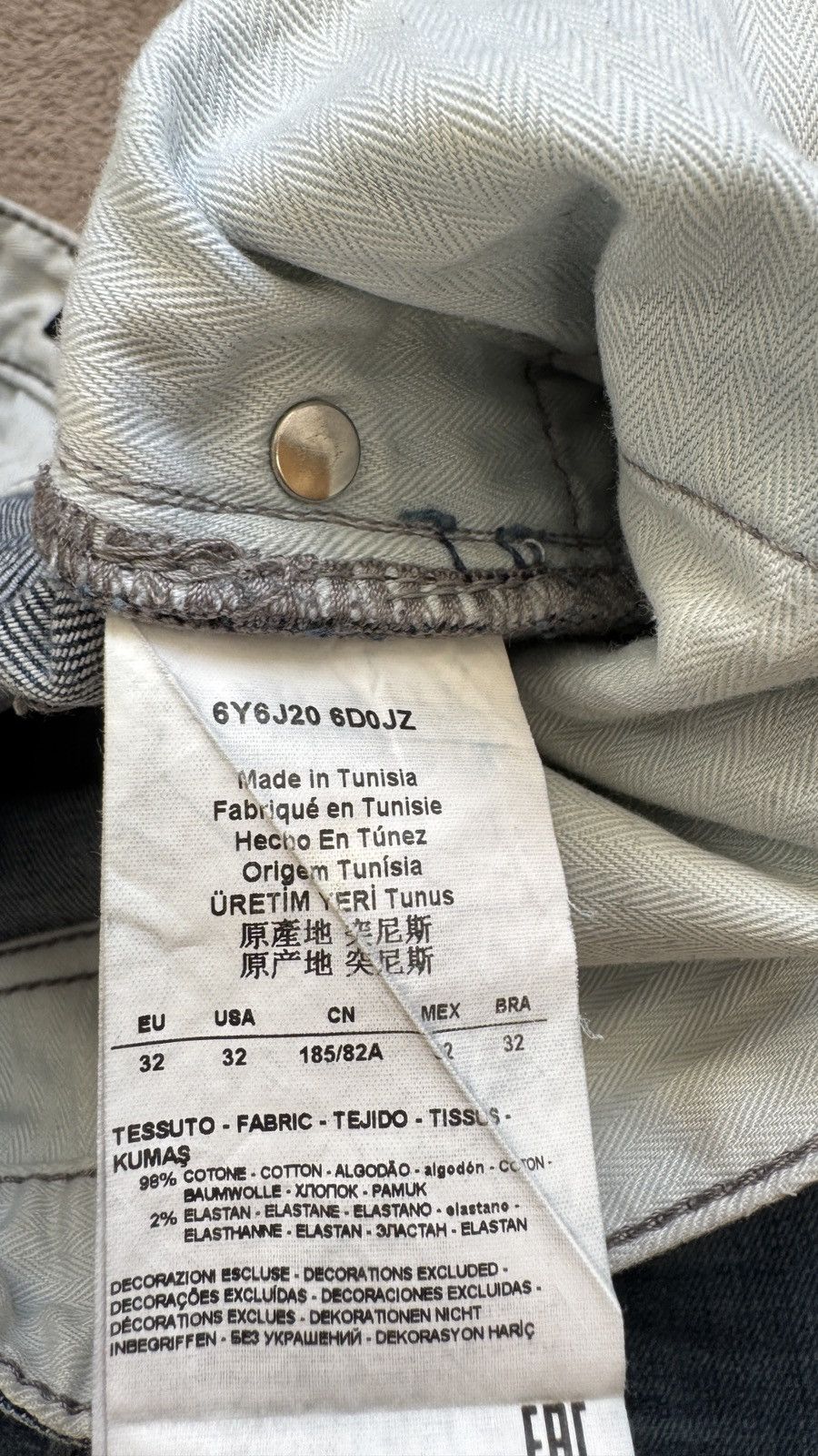 Vintage Armani Y2K Washed Slim Fit Jean grunge punk balenciaga gucci Size US 32 / EU 48 - 5 Thumbnail