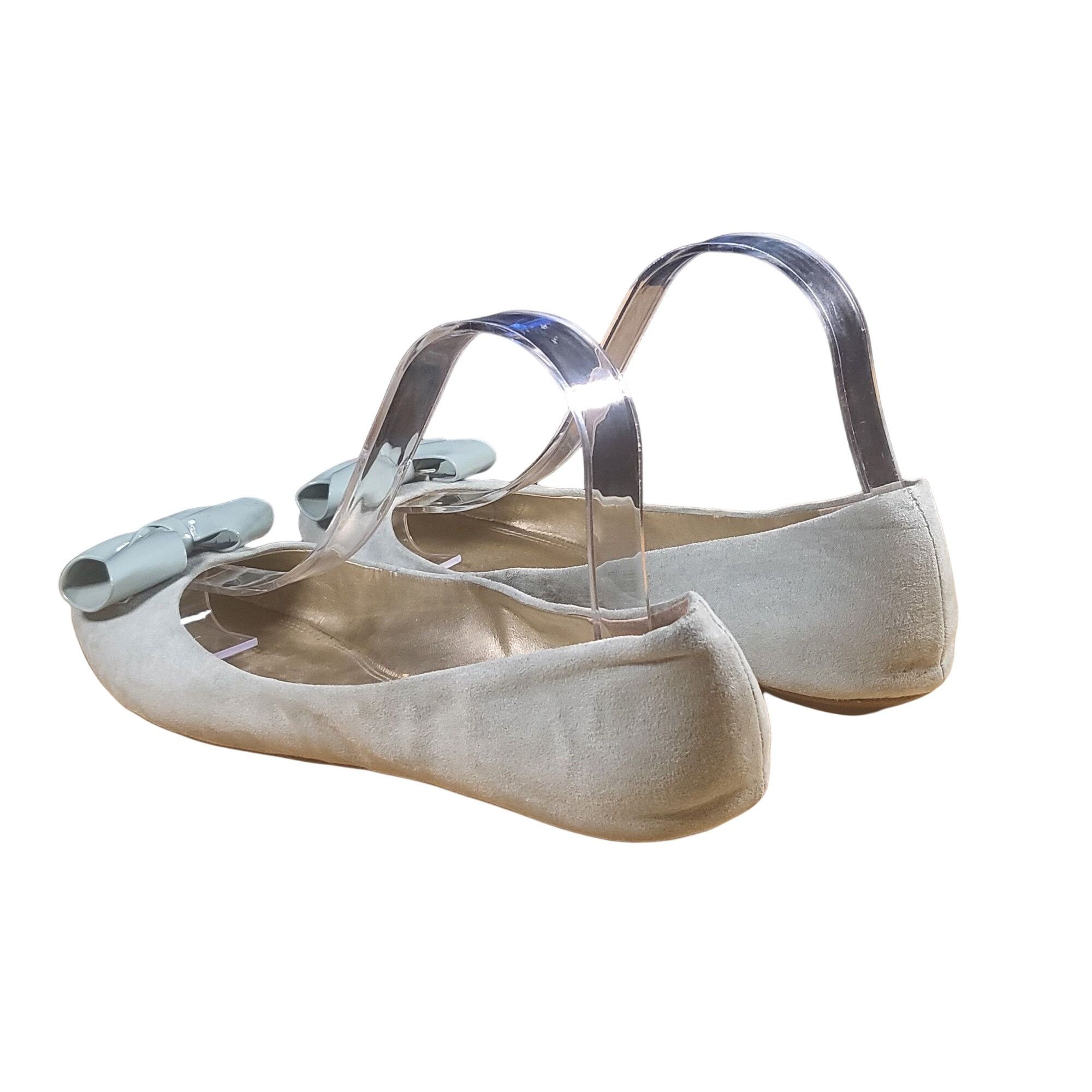 Enzo Bonafe Enzo Angiolini Flats Women Sz 8 M Aqua Bow Boho Suede Everyd Size US 8 / IT 38 - 2 Thumbnail