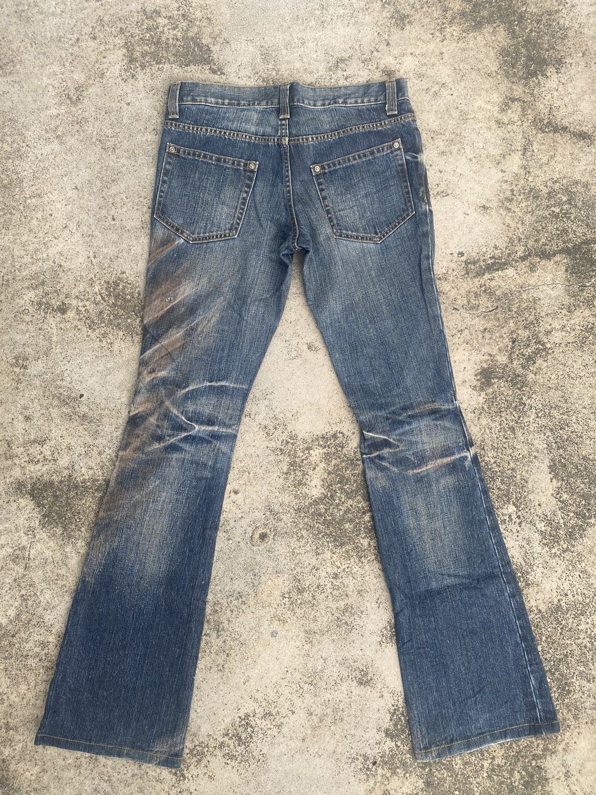 If Six Was Nine × Japanese Brand Flare Jeans Modern Lovers Clawmark Mud Distressd Size US 30 / EU 46 - 15 Thumbnail