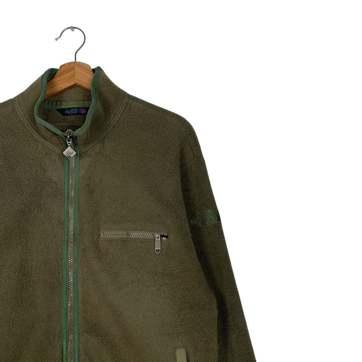 The North Face THE NORTH FACE Embroidery Logo Green Fleece Jacket #1847-C80 Size US M / EU 48-50 / 2 - 5 Thumbnail