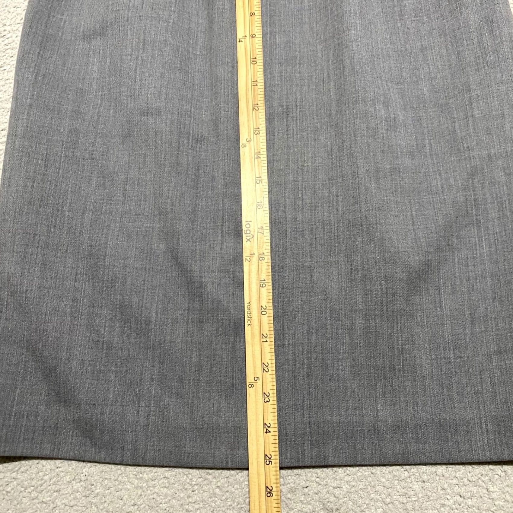 Talbots Talbots Skirt Women 14 Wool Gray Pencil Knee Length Lined Zip Office Business Straight & Pencil 90s Preppy Mens Womens Size 36" / US 14 / IT 50 - 5 Thumbnail