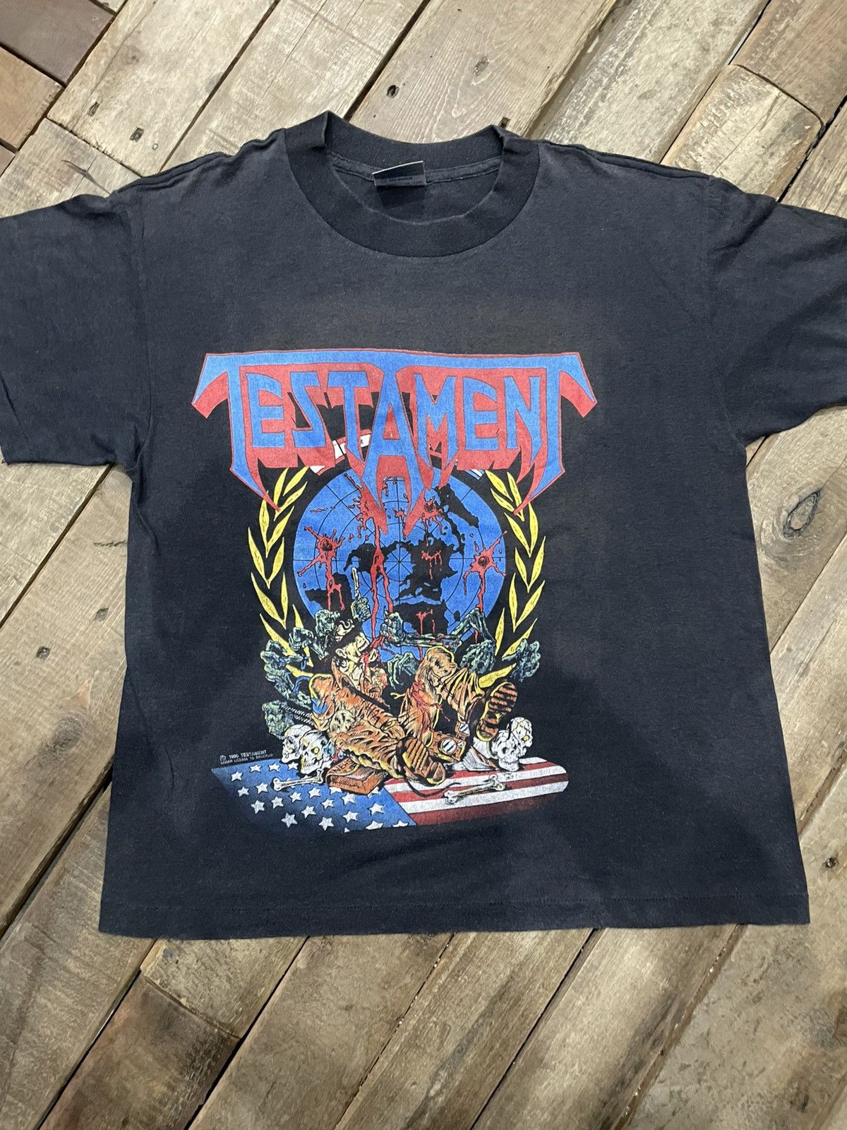 Band Tees Vintage Testament Thrash Metal band 90’s Perilous Nations Size US M / EU 48-50 / 2 - 2 Thumbnail