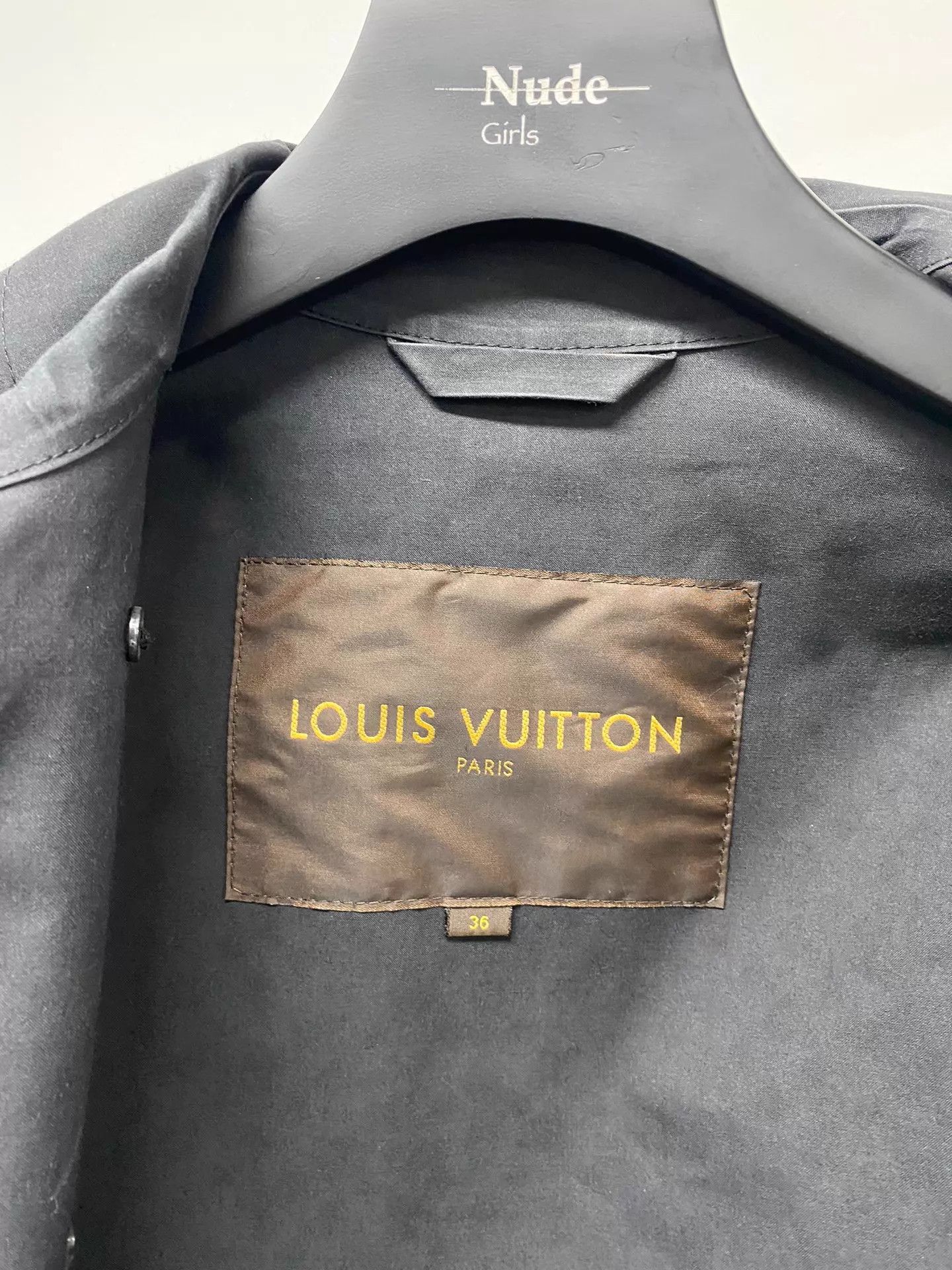 Louis Vuitton LV Double Breasted Monogram Trench Coat 36 Black/Grey Size XS / US 0-2 / IT 36-38 - 6 Thumbnail