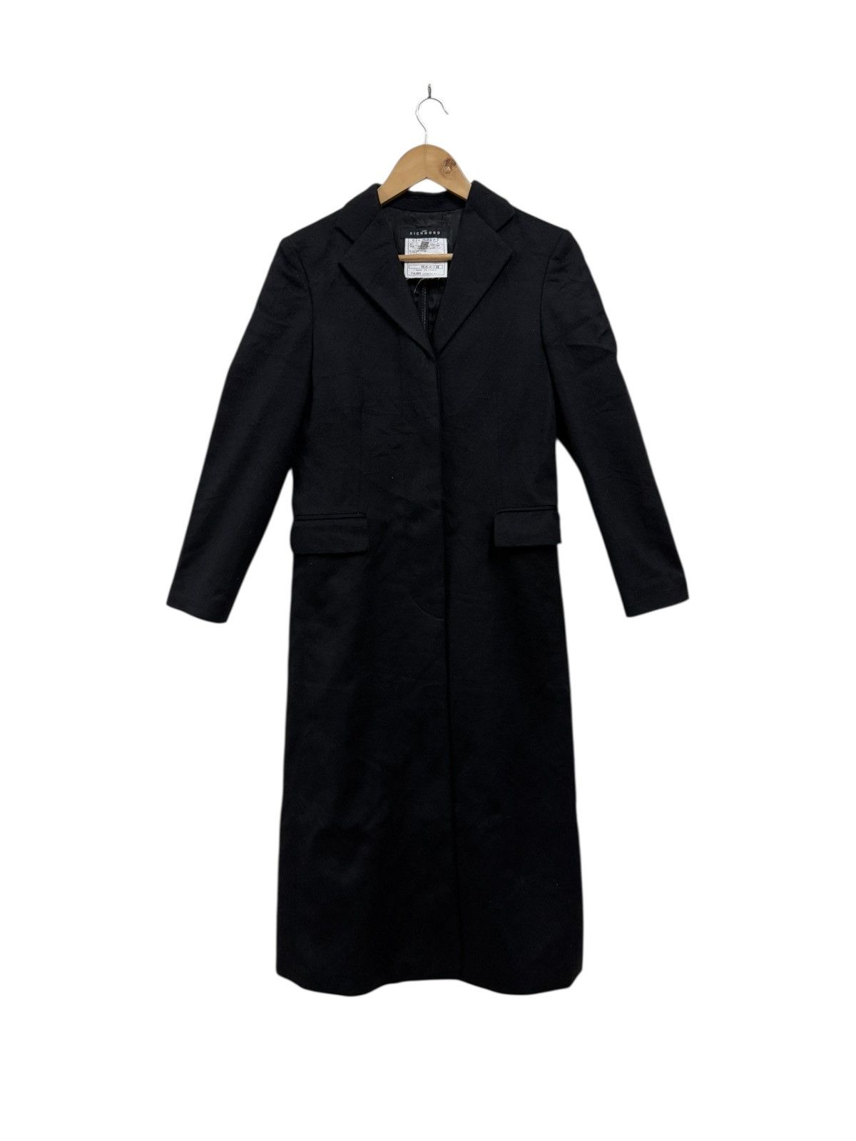 John Richmond John Richmond Black Long Coat Size S / US 4 / IT 40 - 1 Thumbnail