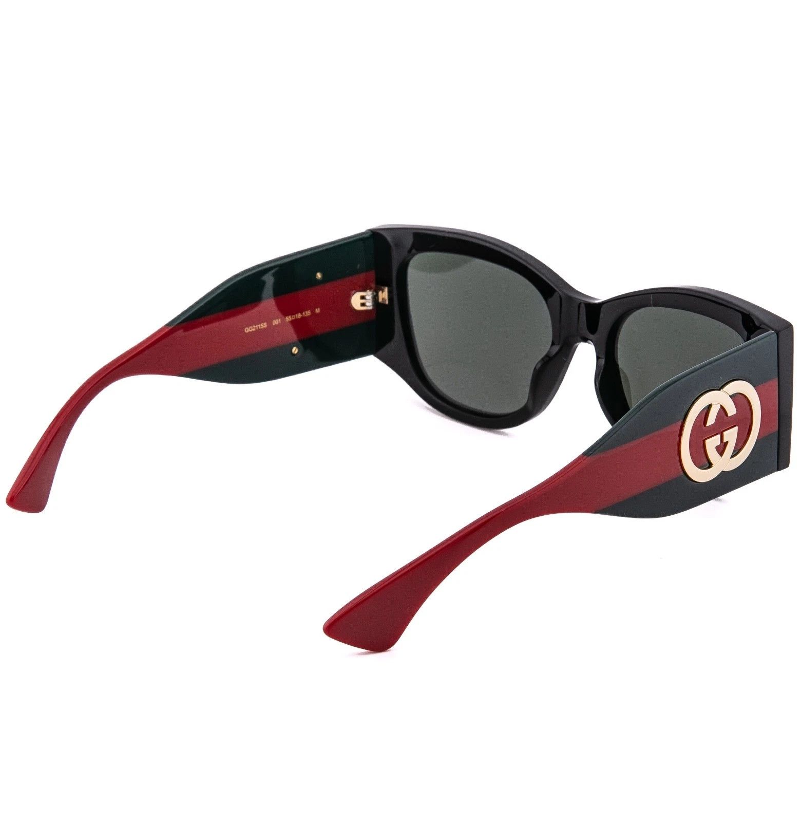 Gucci GUCCI Gg2115S 2115 Black Green Web Classic Sunglasses 001 Size ONE SIZE - 5 Thumbnail