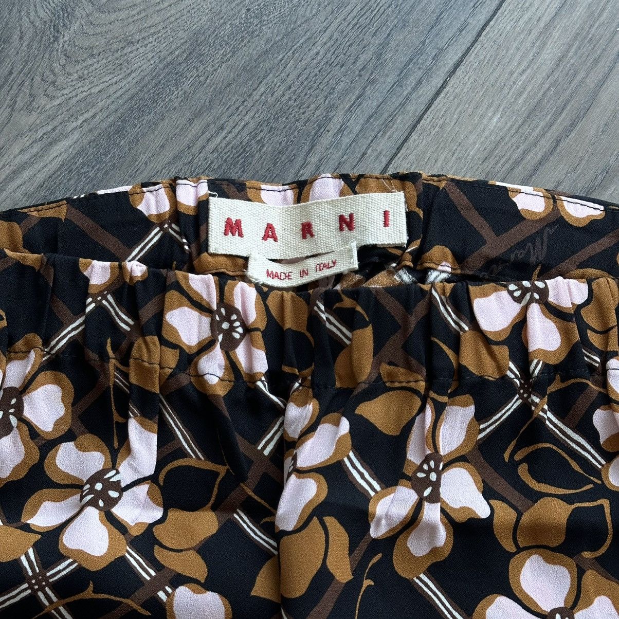 MARNI Floral Print Wide Leg Pants