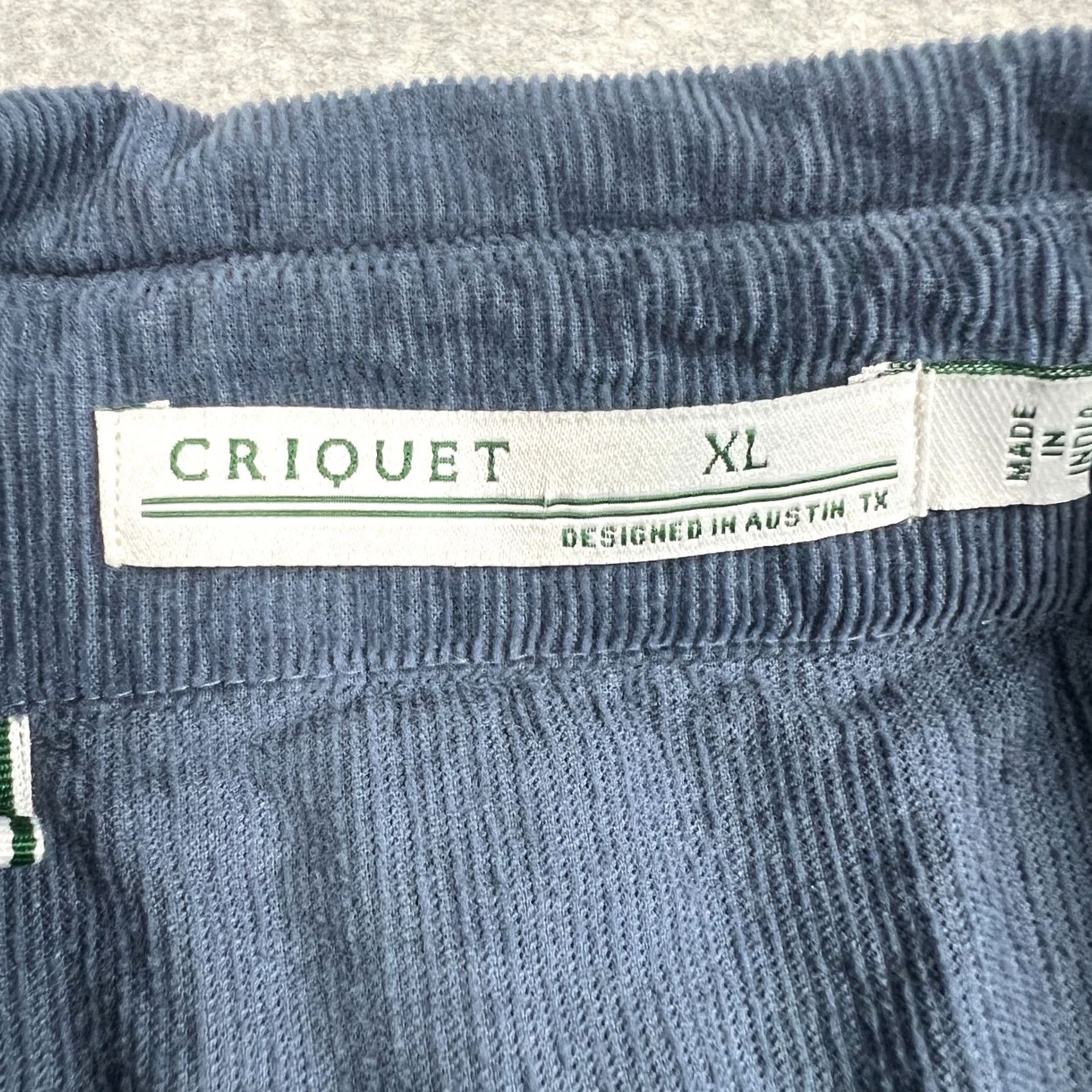 Vintage Criquet Shirt XL Blue Western Corduroy Pearl Snap Long Sleeve Button Mens Size US XL / EU 56 / 4 - 3 Thumbnail