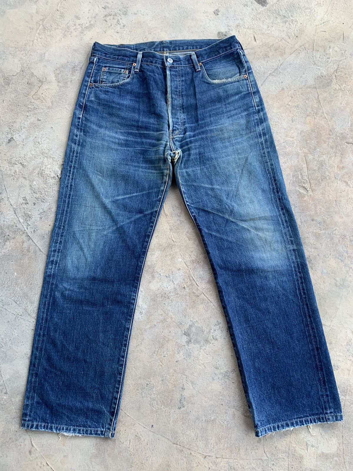 Vintage Levis Big E 503B Selvedge Distressed Denim