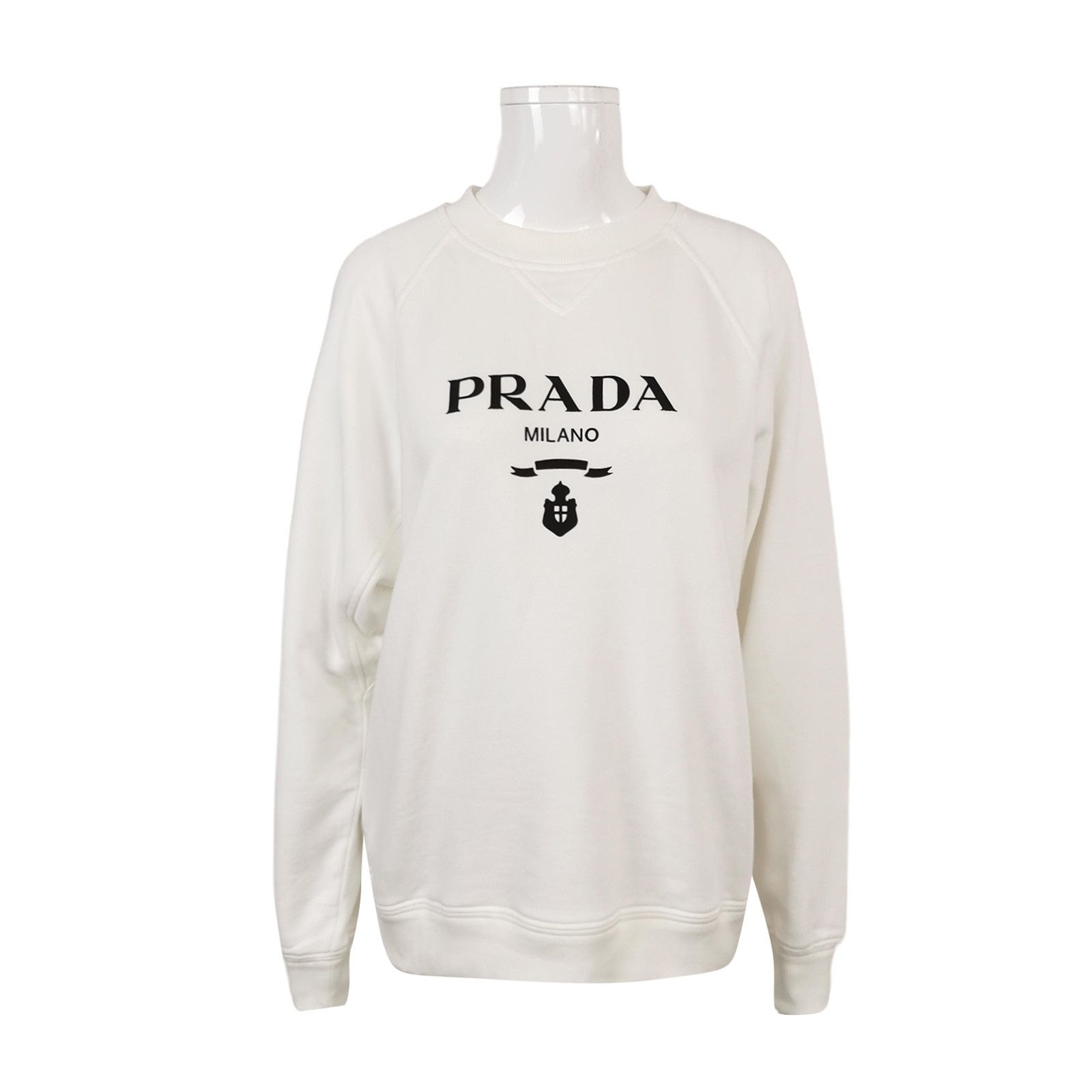 Prada Milano Logo Sweatshirt Size S in White, Men's