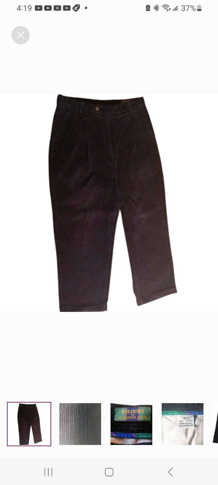 Alexander Julian Vintage 'COLOURS' by Alexander Julian Corduroy Pants Size US 30 / EU 46 - 8 Thumbnail