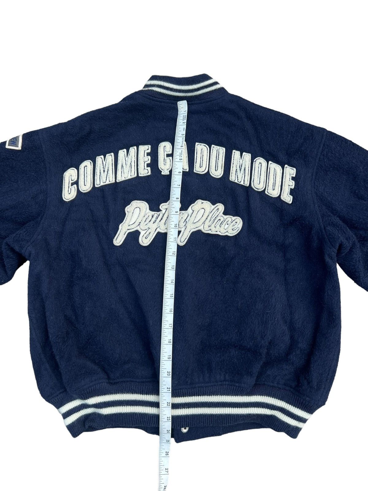 Japanese Brand × PPFM Vintage PPFM X Comme Ca Du Mode Fleece Varsity Bomber Jacket Size US M / EU 48-50 / 2 - 5 Thumbnail