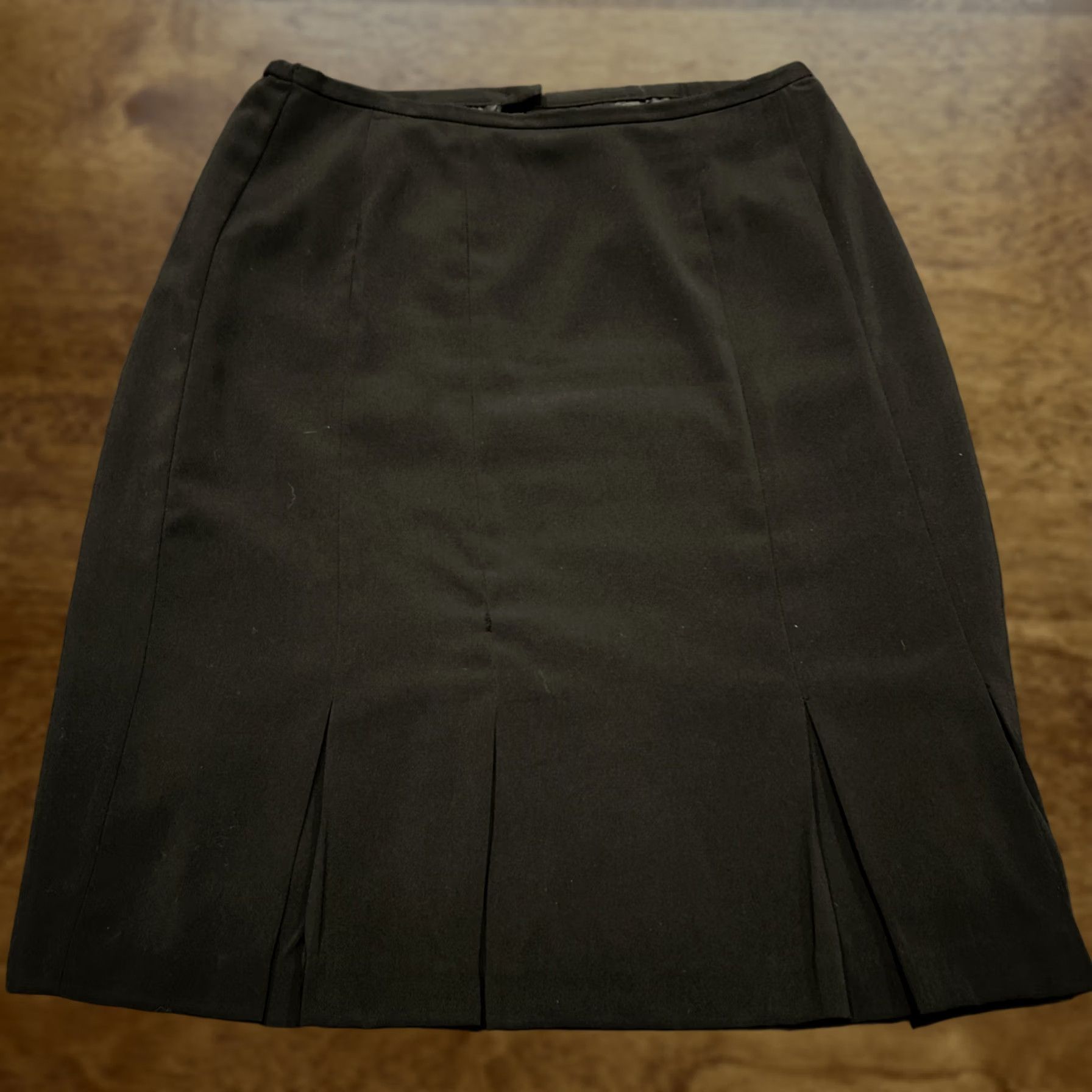 Vintage Norton McNaughton Skirt Womens 10 Black Pleated Hem Lined Size A49 Size 32" / US 10 / IT 46 - 1 Thumbnail