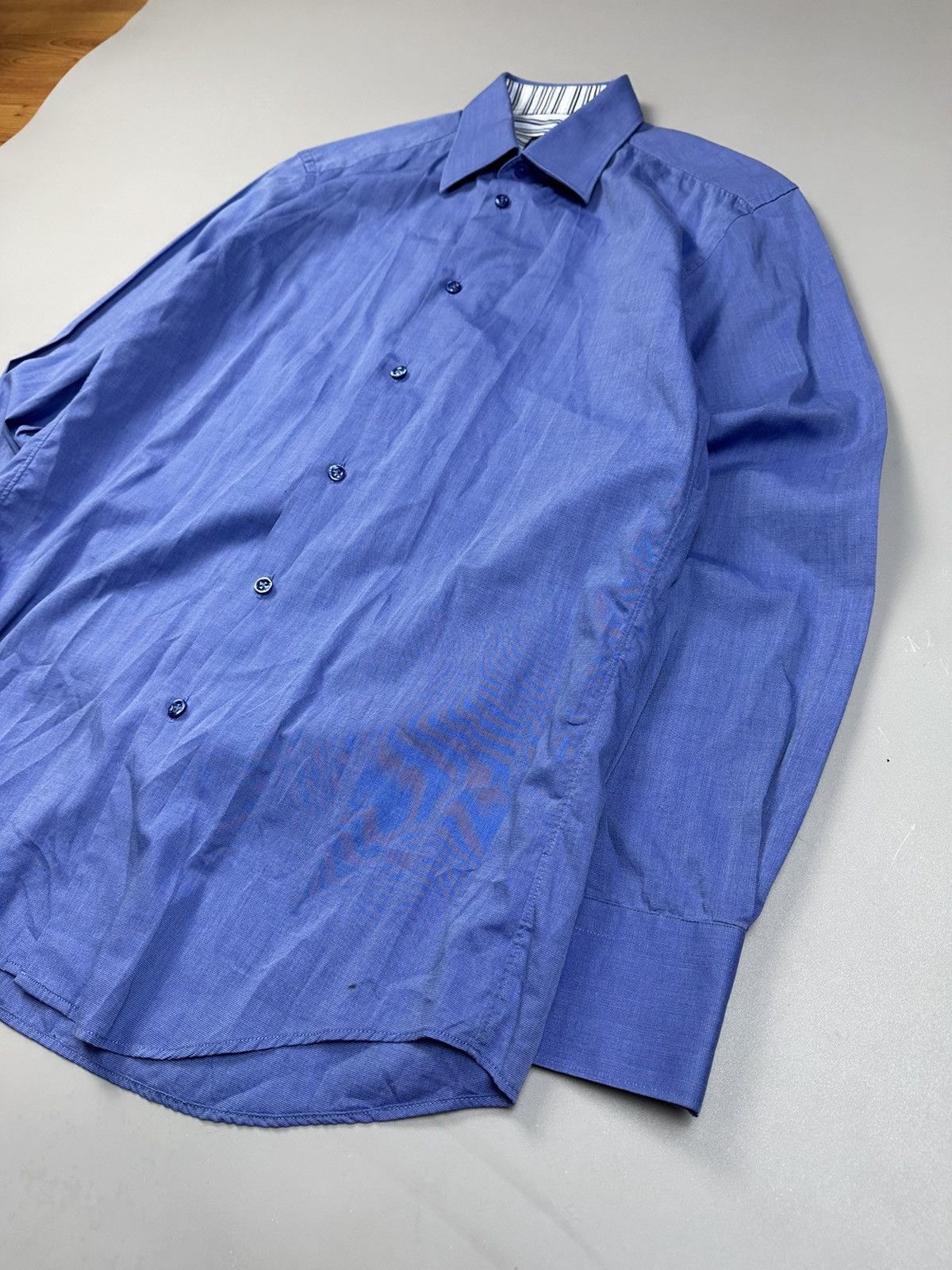 Kenzo Kenzo Homme Vintage Solid Button Shirt Size US L / EU 52-54 / 3 - 2 Thumbnail