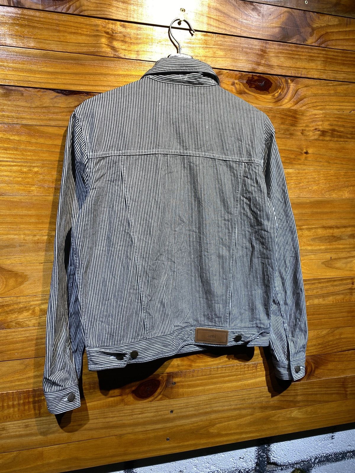 AMI Ami Alexandre Mattiussi Stripe Denim Jacket French Designer Size US M / EU 48-50 / 2 - 13 Thumbnail