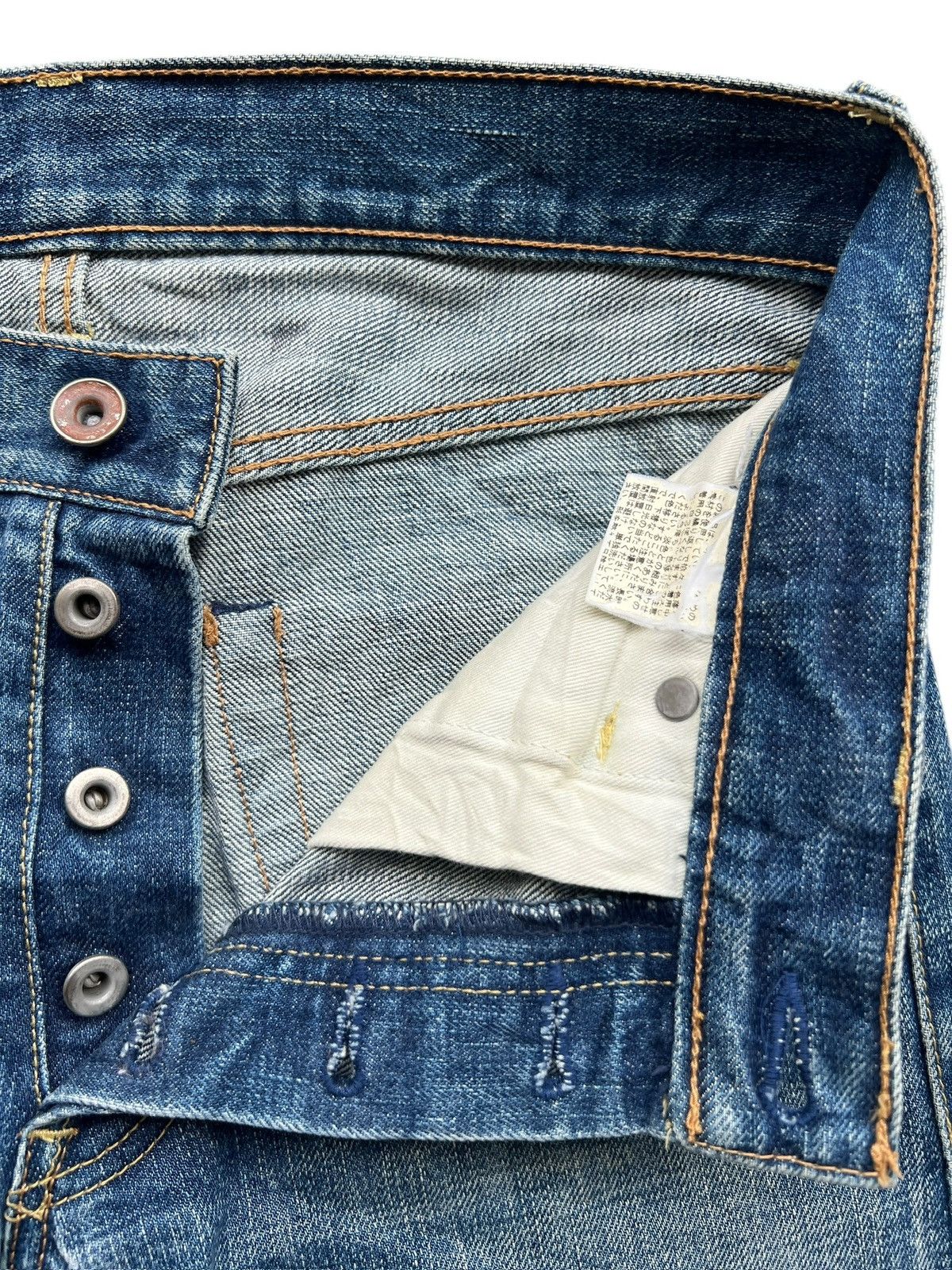 Vintage Vintage Japanese Selvedge Distressed Denim Jeans 30x30 Size US 30 / EU 46 - 9 Thumbnail