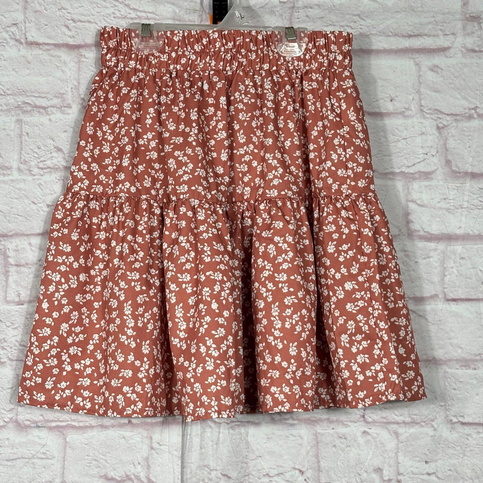 Shein SHEIN Floral Print Tiered Skirt XS Size 26" / US 2 / IT 38 - 1 Thumbnail