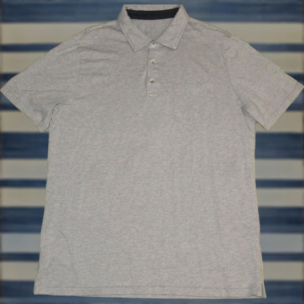 Vintage FREE FLY Grey Short Sleeve Bamboo Blend Polo Shirt Large L Mens Size US L / EU 52-54 / 3 - 1 Thumbnail