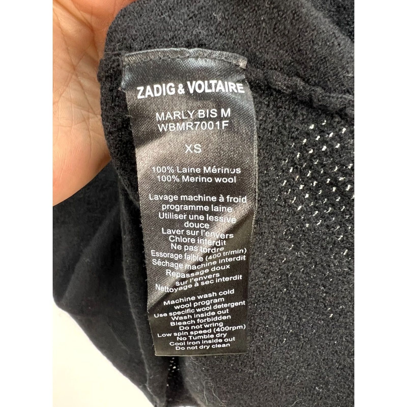 Zadig & Voltaire Zadig & Voltaire Tank Shirt XS Ladies 100% Merino Wool Black Sleeveless Knit Top Weekend Vintage: No Womens XS Black Merino Wool Tank Top Shirt Size XS / US 0-2 / IT 36-38 - 7 Thumbnail
