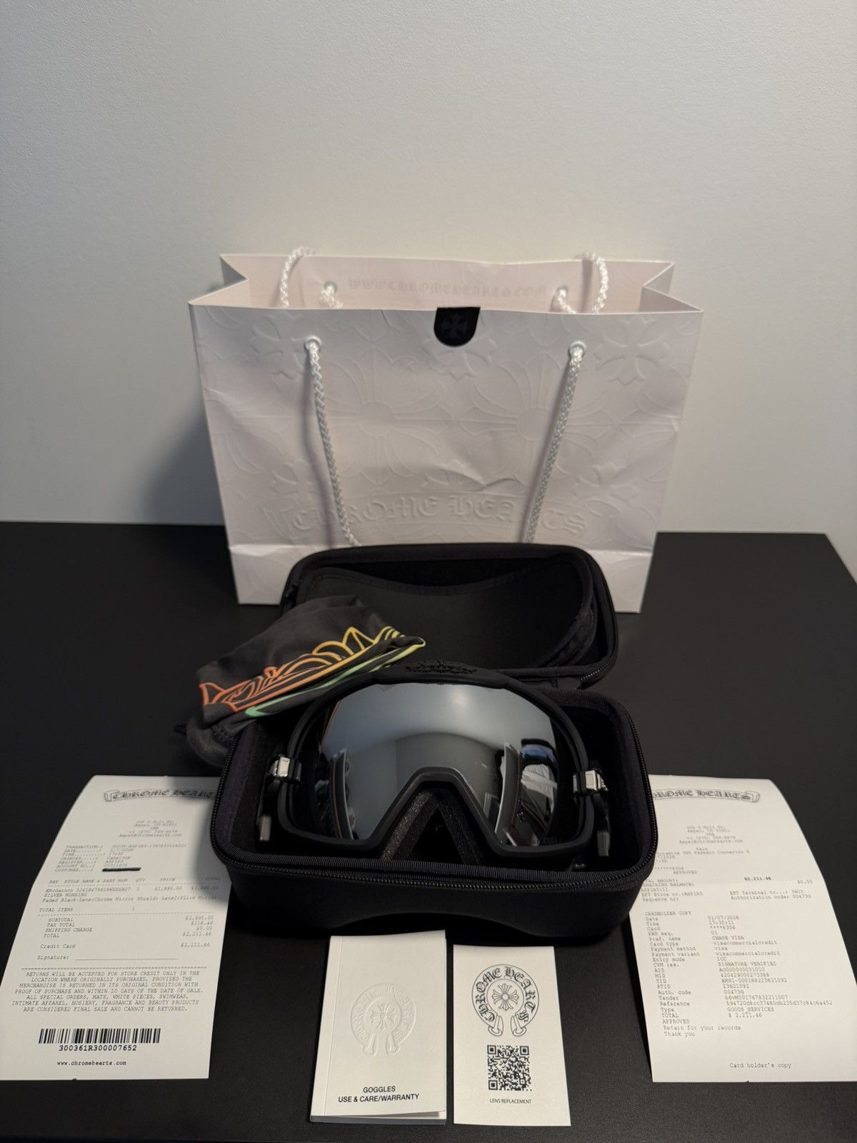 Chrome Hearts Chrome Hearts Silver Morning Ski Goggles Size ONE SIZE - 1 Thumbnail