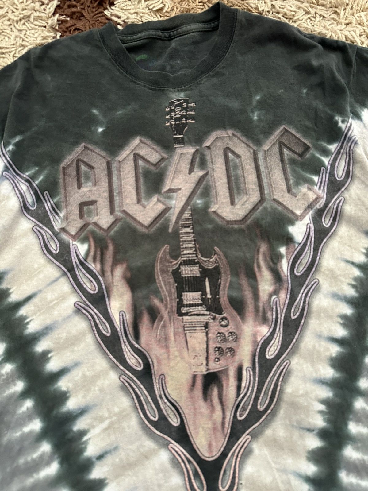 Band Tees 🔥VINTAGE AC/DC LIQIUD BLUE HELL BELLS T-SHIRT TIE DYE🔥 Size US L / EU 52-54 / 3 - 2 Thumbnail
