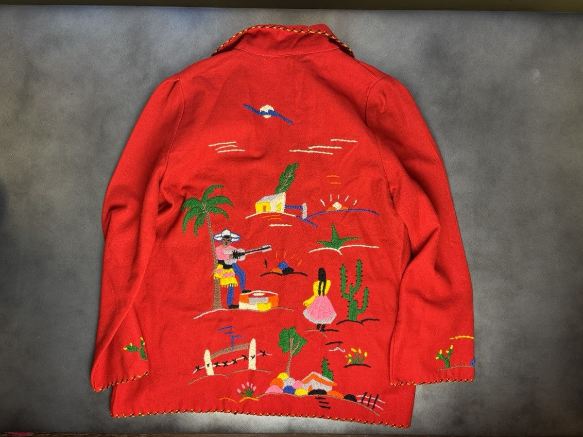 Vintage 1940s Mexican Wool Jacket 1950s Vintage Embroidered By Mikes Size M / US 6-8 / IT 42-44 - 20 Thumbnail